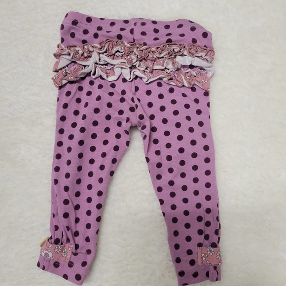 Matilda Jane Purple Polka ot Ruffle Pants 6-12M - Picture 3 of 3